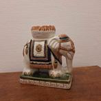 Vintage keramieken olifanten oosters beeld | 15x7x16,5 cm., Verzamelen, Beelden en Beeldjes, Ophalen of Verzenden, Zo goed als nieuw