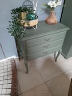 Vintage Queen Anne Kastje - Groen, Ophalen, Gebruikt