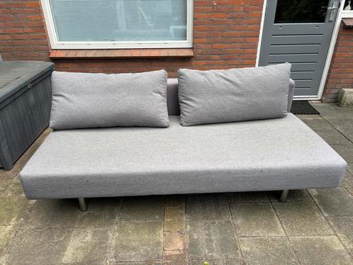 Slaapbank, Huis en Inrichting, Slaapkamer | Slaapbanken, Gebruikt, 140 cm, 200 cm, Tweepersoons, Grijs, Ophalen