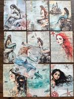 10 velletjes papier, 10x14 cm, zeemeermin, Hobby en Vrije tijd, Scrapbooking, Ophalen of Verzenden, Nieuw, Papier of Karton, Overige merken