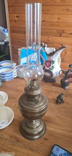 Antieke Olielamp met Glazen Kap, Ophalen
