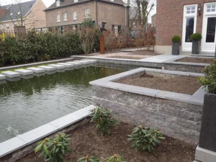 Xiam blue stapelblok breukruw 2 lange zijden hardsteen, Tuin en Terras, Bielzen en Borders, Nieuw, Blok, Natuursteen, Minder dan 25 cm