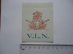 sticker oud VLN LEGER logo defensie militair v.l.n. veteraan, Verzenden, Zo goed als nieuw, Bedrijf of Vereniging