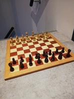 Homas dubbelzijdig houten dam /schaakbord met speelstukken, Schaken, Minder dan 500 stukjes, Ophalen of Verzenden, Zo goed als nieuw