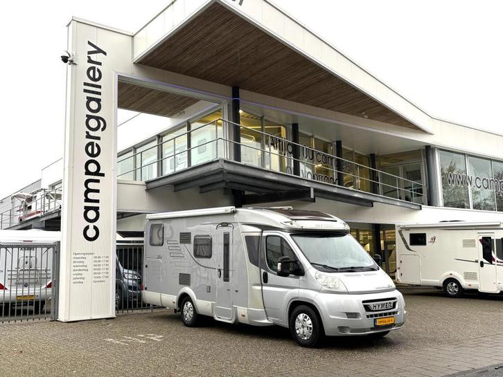 Hymer T 674 CL ENKELE BEDDEN RONDZIT XXL GARAGE ZONNEPANEEL, Caravans en Kamperen, Campers, Bedrijf, tot en met 3, Half-integraal