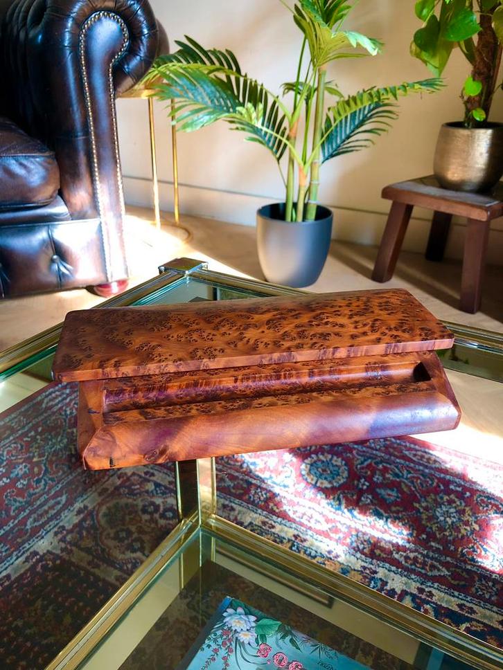 Vintage pennendoosje wortelhout, Antiek en Kunst, Antiek | Woonaccessoires, Ophalen of Verzenden