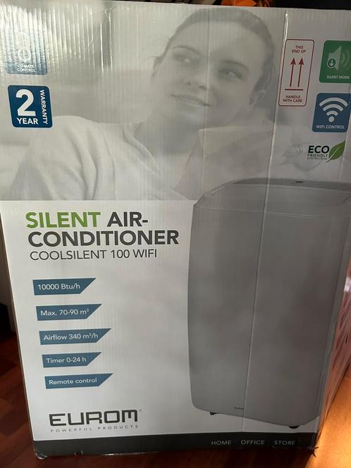 Eurom Coolsilent 100 wifi verrijdbare airconditioning., Witgoed en Apparatuur, Airco's, Zo goed als nieuw, Mobiele airco, 60 tot 100 m³