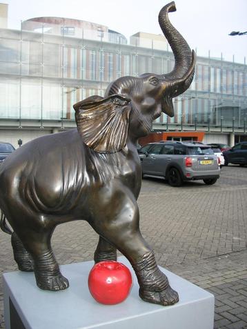 GROOT BRONZEN BEELD  OLIFANT   VEEL FOTO'S beschikbaar voor biedingen