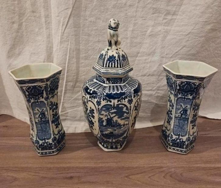 Delfts Blauw Kaststel Royal Sphinx Holland by Boch, Antiek en Kunst, Antiek | Vazen, Ophalen