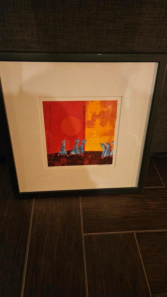 Marjolijn van Ginkel Zeefdruk - Gesigneerd, Antiek en Kunst, Kunst | Etsen en Gravures, Ophalen of Verzenden