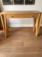 Massief eiken sidetable, Huis en Inrichting, Tafels | Sidetables, Ophalen, 100 tot 150 cm, Zo goed als nieuw, 25 tot 50 cm