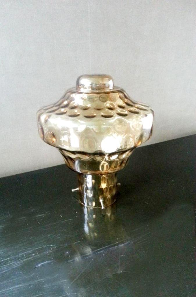 Vintage lampekap, met design van facetten van lusterglas., Huis en Inrichting, Lampen | Lampenkappen, Gebruikt, 25 tot 50 cm, Rond
