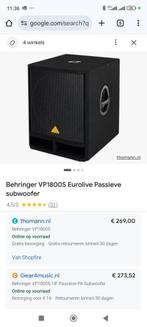 Behringer VP1800S Eurolive Passieve subwoofer, Ophalen, Zo goed als nieuw, 1000 watt of meer