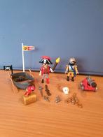 Playmobil Piraten met bootje en meeneem koffer, Ophalen of Verzenden, Zo goed als nieuw