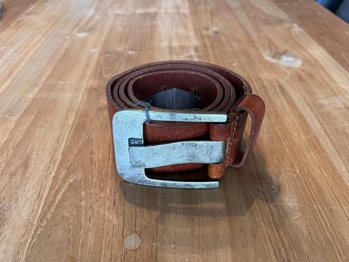 Stoere brede bruine leren riem - maat 95 cm - nieuw, Kleding | Heren, Riemen en Ceinturen, Nieuw, Riem of Ceintuur, 95 tot 105 cm