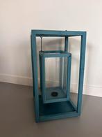 Kaarslantaarn (ibiza style), Huis en Inrichting, Ophalen, Gebruikt, 50 tot 75 cm, Blauw