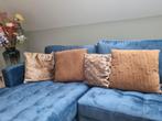Decoratieve Kussens - Set van 4, Ophalen of Verzenden, Zo goed als nieuw, Bruin, Vierkant