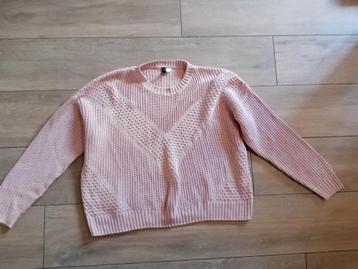 H&M oversized roze trui maat L  beschikbaar voor biedingen