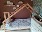 Houten Kinderbed Huismodel 100x215, Ophalen, Lattenbodem, 180 cm of meer, 100 cm of meer