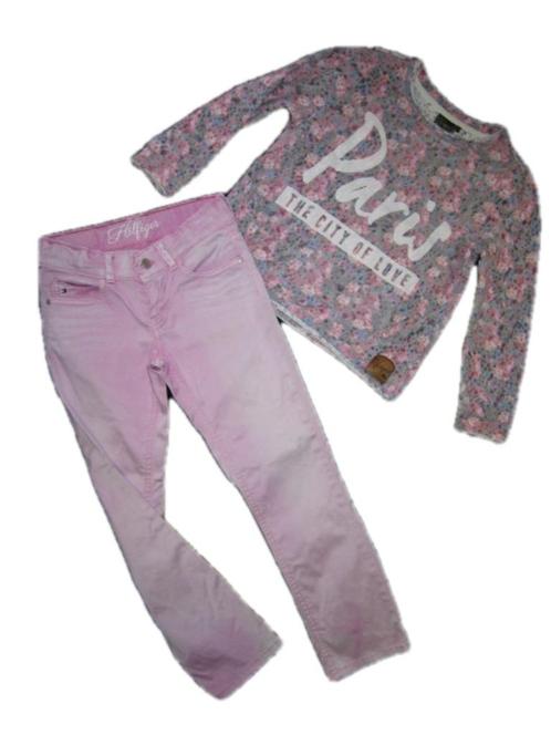 Geweldige roze oil dye TOMMY HILFIGER meisjes broek mt 6/116, Kinderen en Baby's, Kinderkleding | Maat 116, Zo goed als nieuw