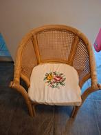 Mooie stevige rieten stoel, Huis en Inrichting, Stoelen, Gebruikt, Bruin, Landelijk, Eén
