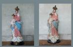 Oude Antiek Maria des Victoires Beeld Mariabeeld Roze Blauw, Antiek en Kunst, Ophalen of Verzenden