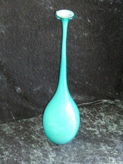 Murano Italië Vetro Style Blauw/Wit Steelvaas, Antiek en Kunst, Antiek | Glas en Kristal, Ophalen
