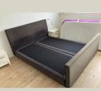 2 persoons bed, 180 cm, Stof, Ophalen of Verzenden, Bruin