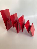 Design brievenhouder Tabula Rasa buro organizer metaal rood, Antiek en Kunst, Ophalen of Verzenden