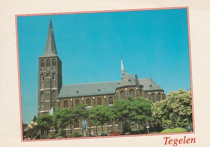 TEGELEN Sint Martinus Kerk, Verzamelen, Ansichtkaarten | Nederland, Ongelopen, Limburg, 1980 tot heden, Verzenden