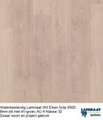 Waterbestendig Laminaat Wit Eiken Grijs 8500 8mm dik 4V-groe, Huis en Inrichting, Stoffering | Vloerbedekking, Nieuw, Grijs, 75 m² of meer