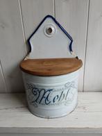 Vintage Emaille Meelpot, Ophalen of Verzenden