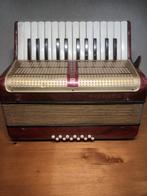 Vintage Accordeon Hohner Picoletta - 12 bass (rood), Overige formaten, Gebruikt, Toetsaccordeon, Met riemen