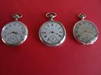 3x Zilveren zak horloges omega - ancre precision, Sieraden, Tassen en Uiterlijk, Horloges | Antiek, Zakhorloge, 1900 tot 1930