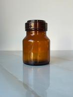 Apothekerspot bruin glas vaccuum dop apotheek glazen pot, Antiek en Kunst, Ophalen of Verzenden