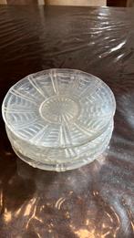 Vintage glazen gebaksbordjes., Huis en Inrichting, Keuken | Servies, Gebruikt, Ophalen of Verzenden, Glas, Bord(en)
