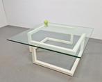 Minnimalist lourens fisher salontafel duo P. Visser glas wit, Ophalen, 50 tot 100 cm, N, 50 tot 100 cm
