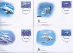 Killer whales Tuvala wwf wnf 2006 4fdc bedreigde diersoorten, Postzegels en Munten, Ophalen of Verzenden, Nederland en Buitenland