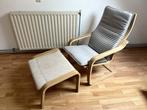 Ikea Poang stoel en voetenbankje, Ophalen, Gebruikt, Overige kleuren, Eén
