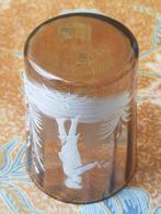 Mooi antiek Mary Gregory glas uit Amerika 9,2 cm., Ophalen of Verzenden