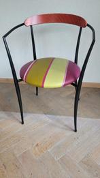 vier design eetkamerstoelen, Huis en Inrichting, Stoelen, Gebruikt, Overige kleuren, Ophalen of Verzenden, Metaal