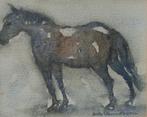 Aquarel "Paardje" (gesigneerd unicum Bob Denneboom), Antiek en Kunst, Kunst | Schilderijen | Klassiek, Ophalen of Verzenden