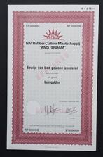 Rubber Cultuur Mij. Amsterdam - A'dam 1979, Postzegels en Munten, Aandelen en Waardepapieren, Verzenden, 1970 tot heden, Aandeel