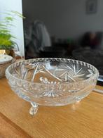 Vintage schaal met pootjes, Ophalen of Verzenden, Zo goed als nieuw, Kristal, Bord of Schaal