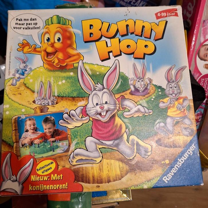 Bunny Hop Bordspel - Ravensburger, Hobby en Vrije tijd, Gezelschapsspellen | Bordspellen, Gebruikt, Een of twee spelers, Drie of vier spelers