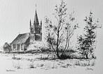 Teeffelen ... Benedictus- kerkje ... Kees Koster., Antiek en Kunst, Kunst | Tekeningen en Foto's, Ophalen of Verzenden