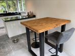 Bar tafel met 2 verstelbare krukken, Huis en Inrichting, Barren, Ophalen, Zo goed als nieuw