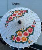 Handgeschilderde Parasol met Bloemmotieven - 75cm Decoratie, Ophalen