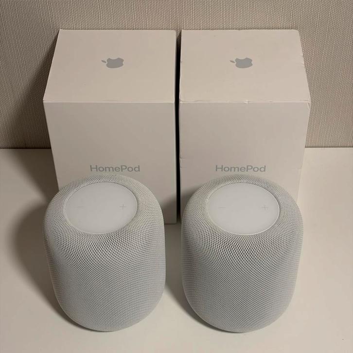 2x Apple HomePod 2 (Wit) - In Topstaat!, Audio, Tv en Foto, Luidsprekers, Zo goed als nieuw, Front, Rear of Stereo speakers, Minder dan 60 watt