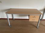 beuken bureaus met wieltjes, Huis en Inrichting, Bureaus, Ophalen, Gebruikt, Bureau